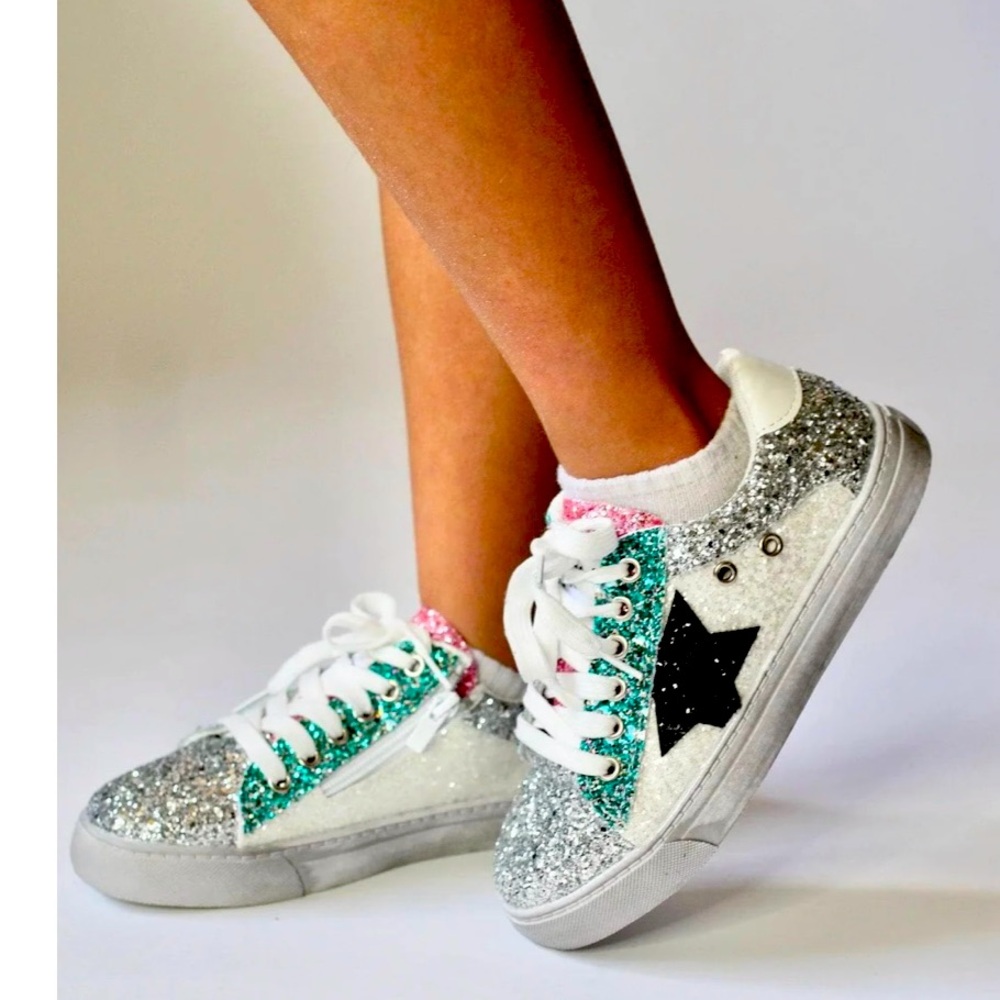 Lola + The Boys Glitter Sneakers